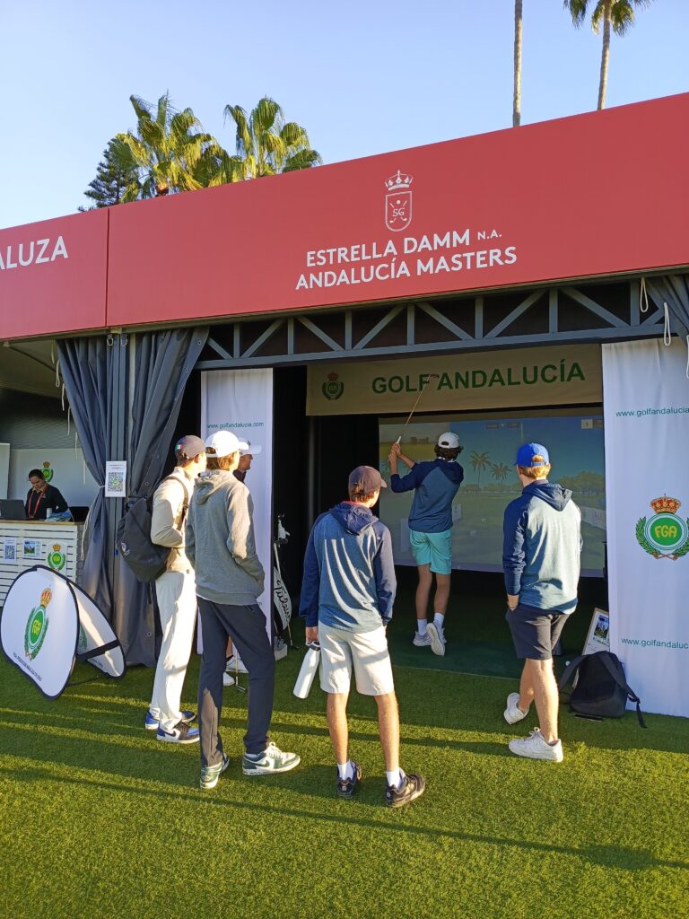 Golf simulator provided for the Estrella Damn Andalucía Masters golf tournament